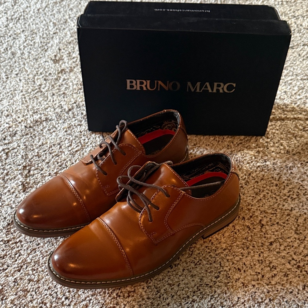 Bruno Marc Men's Tan Oxford Shoes Sz 6